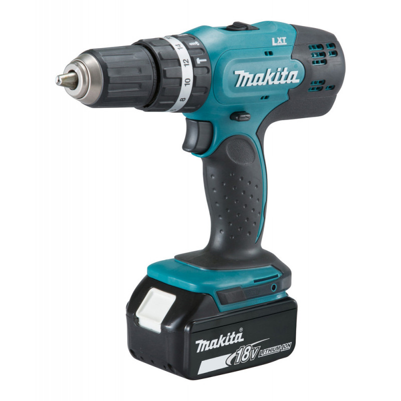 Perceuse visseuse Makita | percussion LXT - 18 Volts - sans fil Lithium (Li-Ion) - 3 Ah - Ø 13mm - poids 2kg | DHP453RFX4