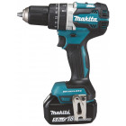 Image du produit : Perceuse visseuse Makita | percussion LXT 18 Volts - sans fil Lithium (Li-Ion) - 5 Ah - Ø 13mm - poids 1,9kg | DHP484RTJ