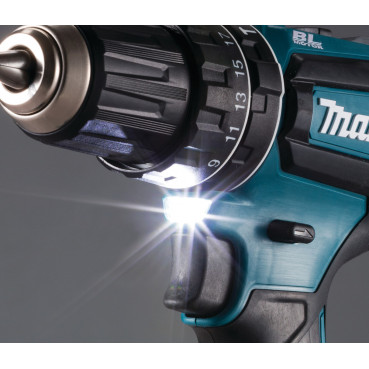 Perceuse visseuse Makita | percussion LXT - 18 Volts - sans fil Lithium (Li-Ion) - 5 Ah - Ø 13mm - poids 1,8kg | DHP485RTJ