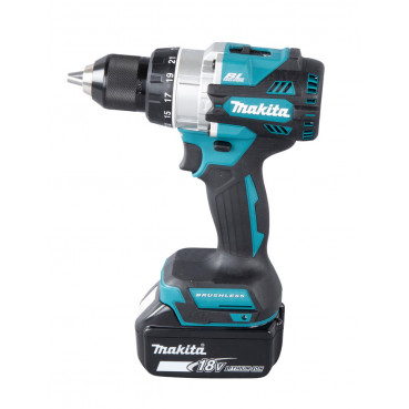 Perceuse visseuse Makita | percussion LXT 18 Volts - sans fil Lithium (Li-Ion) - 5 Ah - Ø 13mm - poids 2,7kg | DHP486RTJ