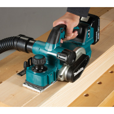 Rabot à bois Makita LXT 18 Volts - sans fil Lithium (Li-Ion) - 82mm - (Produit seul) - profondeur rabotage 0 - 3mm | DKP181ZJ