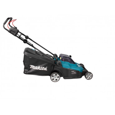 Tondeuse Makita 43cm LXT 36 Volts 2 x 18 Volts - sans fil Lithium (Li-Ion) - 5 Ah - diamètre lame 43cm - hauteur tonte 20 à 75mm - surface tonte 575m² | DLM432CT2