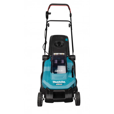 Tondeuse Makita 43cm LXT 36 Volts 2 x 18 Volts - sans fil Lithium (Li-Ion) - 5 Ah - diamètre lame 43cm - hauteur tonte 20 à 75mm - surface tonte 575m² | DLM432CT2