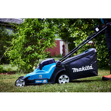 Tondeuse Makita 43cm LXT 36 Volts 2 x 18 Volts - sans fil Lithium (Li-Ion) - 5 Ah - diamètre lame 43cm - hauteur tonte 20 à 75mm - surface tonte 575m² | DLM432PT2