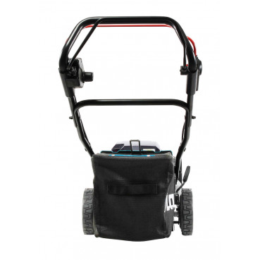 Tondeuse Makita auto-tractée LXT 36 Volts 2 x 18 Volts - sans fil Lithium (Li-Ion) - 5 Ah - 46cm - (4 batteries) - diamètre lame 46cm - hauteur tonte 20 à 100mm - surface tonte 1900-1400m² | DLM462PT4