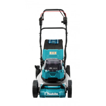 Tondeuse Makita auto-tractée LXT 36 Volts 2 x 18 Volts - sans fil Lithium (Li-Ion) - 5 Ah - 46cm - (4 batteries) - diamètre lame 46cm - hauteur tonte 20 à 100mm - surface tonte 1900-1400m² | DLM462PT4