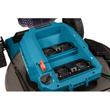 Tondeuse Makita auto-tractée LXT 36 Volts 2 x 18 Volts - sans fil Lithium (Li-Ion) - 53cm - (Produit seul) - diamètre lame 53,4cm - hauteur tonte 20 à 100mm - surface tonte 2300m² | DLM532Z