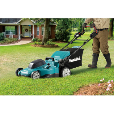 Tondeuse Makita 53cm LXT 36 Volts 2 x 18 Volts - sans fil Lithium (Li-Ion) - 5 Ah - diamètre lame 53,4cm - surface tonte 800m² - hauteur tonte 20 à 100mm | DLM539CT2