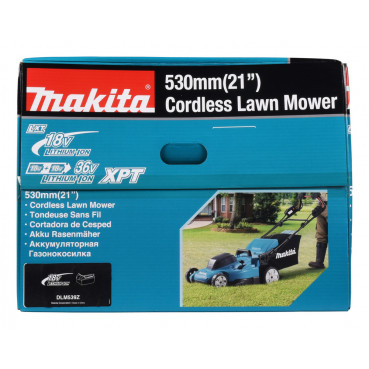 Tondeuse Makita 53cm LXT 36 Volts 2 x 18 Volts - sans fil Lithium (Li-Ion) - (Produit seul) - diamètre lame 53,4cm - hauteur tonte 20 à 100mm - surface tonte 800m² | DLM539Z