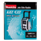 Image du produit : Radio de chantier Makita LXT 12 à 18 Volts - sans fil Lithium (Li-Ion) / 230 V - Bluetooth - (Produit seul) - IP 65 | DMR114