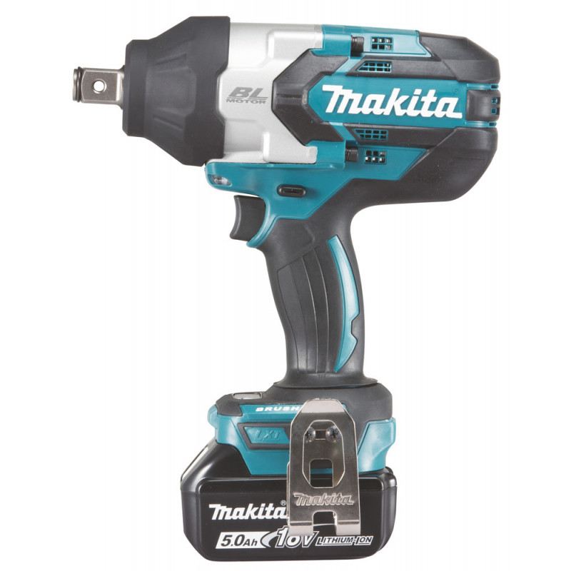 Boulonneuse à chocs Makita LXT 18 Volts - sans fil Lithium (Li-Ion) - 5 Ah - 1050 Nm - carré 3/4" | DTW1001RTJ