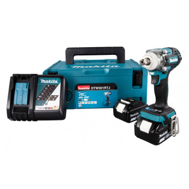 Boulonneuse à chocs Makita LXT 18 Volts - sans fil Lithium (Li-Ion) - 5 Ah - 330 Nm | DTW301RTJ