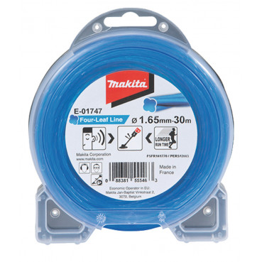 Bobine de fil nylon hélicoïdal pour débroussailleuse, rotofil, coupe bordure à batterie - diamètre du fil 1,65mm - longueur 30m Makita | E-01747