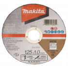 Image du produit : Disques à tronçonner le métal et l'inox pour meuleuse - diamètre 125mm - épaisseur 1mm - alésage 22,23mm - 1 pièce(s) - grain A60U - 41 Makita | E-03040