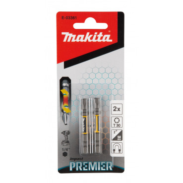 Embout pour vissage à chocs (Impact Premier) 50mm TORX - T30, Hexa 1/4" - 2 pièce(s) Makita | E-03361