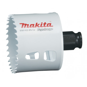 Scie cloche Makita EzyChange, HSS Bi-Métal avec 8% de Cobalt - diamètre 60mm - profondeur maxi de perçage 44mm - 1 pièce(s) | E-03872