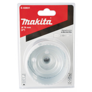 Scie cloche Makita BiM, 76mm Ezychange - diamètre 76mm - profondeur maxi de perçage 44mm - 1 pièce(s) | E-03931