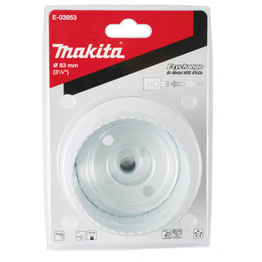 Scie cloche Makita EzyChange, HSS Bi-Métal avec 8% de Cobalt - diamètre 83mm - profondeur maxi de perçage 44mm - 1 pièce(s) | E-03953