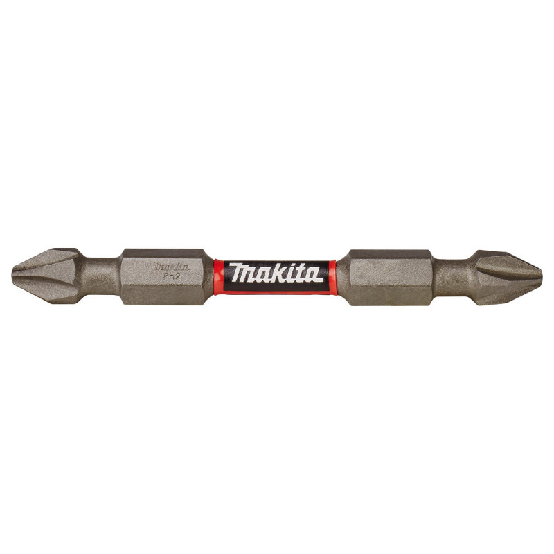 Embout double 65mm pour vissage à chocs (Impact Premier) PHILLIPS PH2 Hexa 1/4" - 2 pièce(s) Makita | E-06286