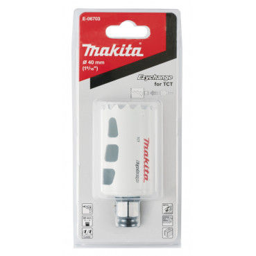 Scie cloche Makita multi-matériaux T.C.T, 40mm Ezychange - diamètre 40mm - profondeur maxi de perçage 60mm - 1 pièce(s) | E-06703