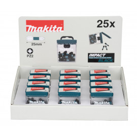 Master Carton 12 x Packs embout de vissage à chocs (Impact Black) POZIDRIV PZ2 25mm - 25 pièce(s) Makita | E-12376-12