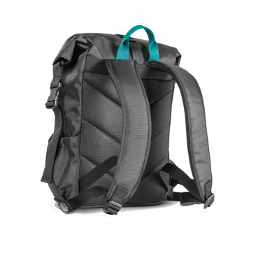 Sac à dos Makita avec rabat 330 x 200 x 400 mm - 14,0 Litres - dos et épaules rembourrés - fonction roll-top la taille du sac à dos s'adapte au contenu - compartiment latéral | E-15528