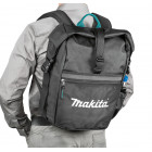 Image du produit : Sac à dos Makita avec rabat 330 x 200 x 400 mm - 14,0 Litres - dos et épaules rembourrés - fonction roll-top la taille du sac à dos s'adapte au contenu - compartiment latéral | E-15528