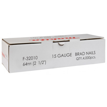 Clous brads Tête D, 15 Ga, pour AF635 - épaisseur 1,4mm - jauge 16 Ga - 4000 pièce(s) - longueur totale 64mm Makita | F-32010